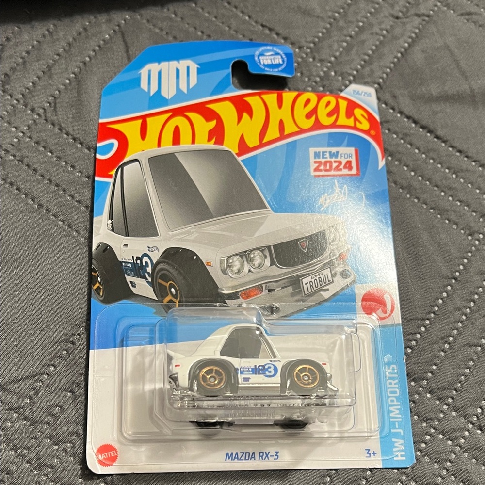 White Mazda RX-3 Hot wheels
